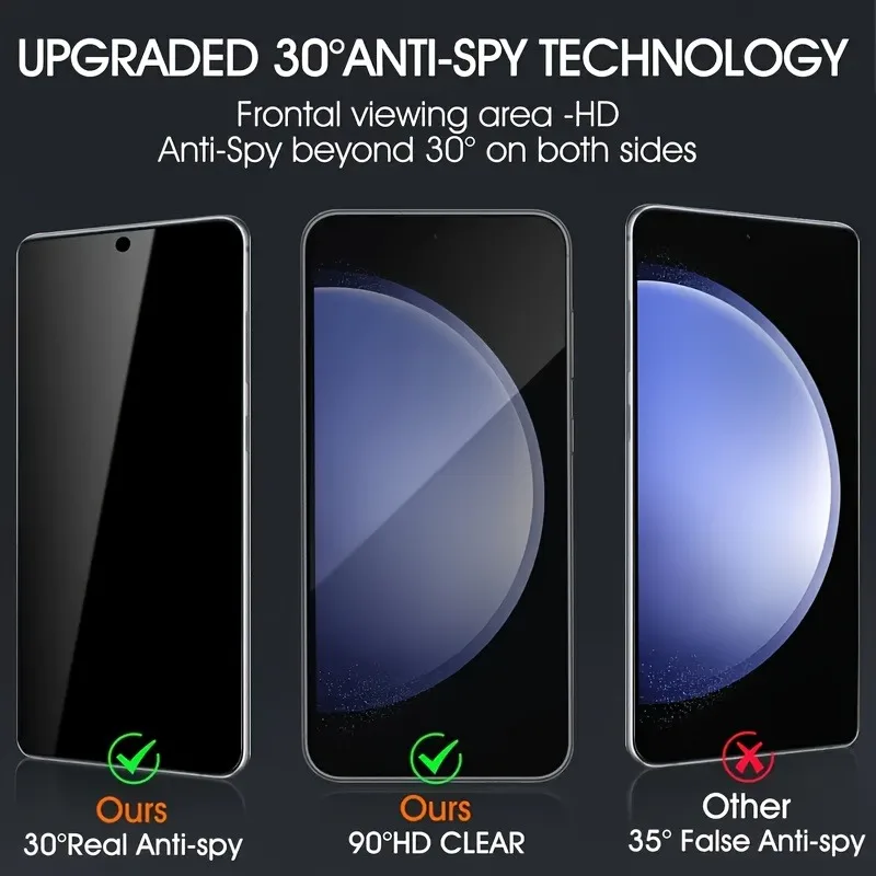 3Pcs Privacy Tempered Glass for Samsung Galaxy S25 Ultra S20 Plus S24 Ultra Screen Protector for Samsung S21FE S22 S23 Plus Film view 2