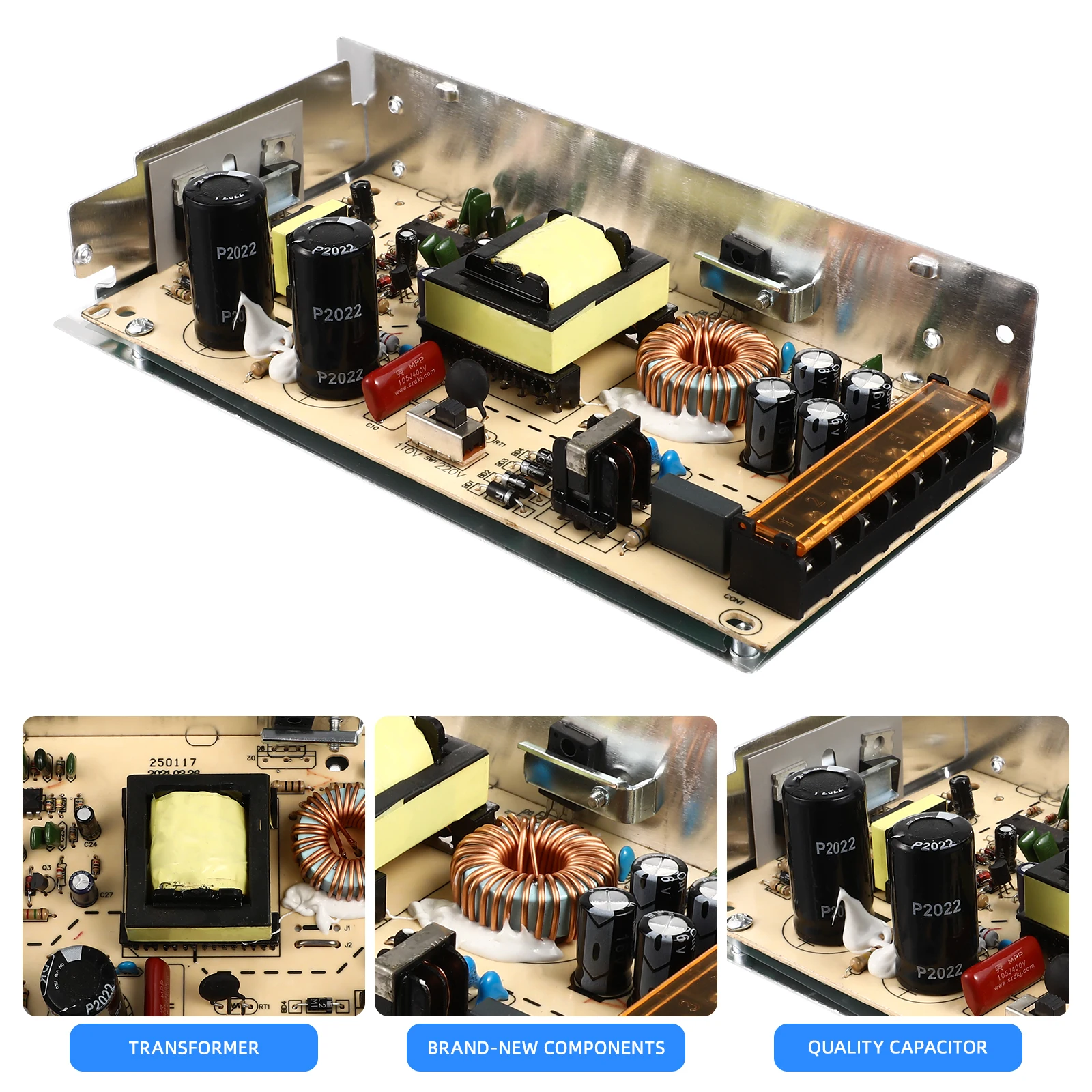 

Constant Voltage 12V20A250W Iron Supply LED Light Strip Security Adapter Fan L200xW110xH50mm Universal