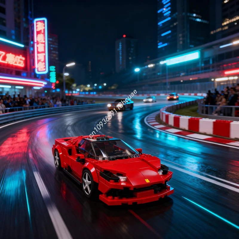 

319pcs MOC Ferrariesd GTB City Champions Model Building Blocks Construction Creative Christmas Gift Idea Education Toy Brick