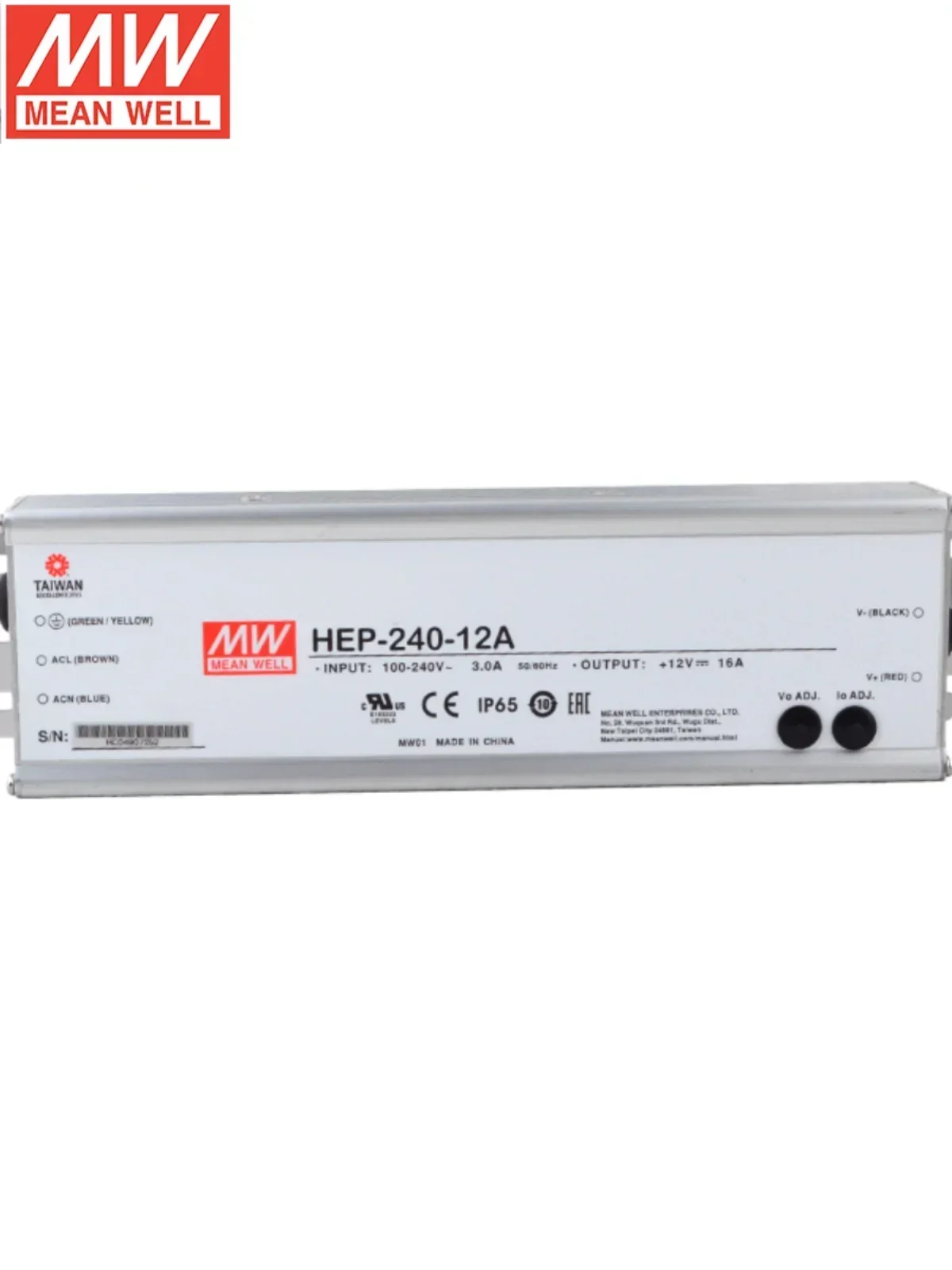 2025 HEP-240 Mingwei Power Supply 12A/15A/24A/36A/48A/54A Industrial IP68 Harsh Environment Resistance W