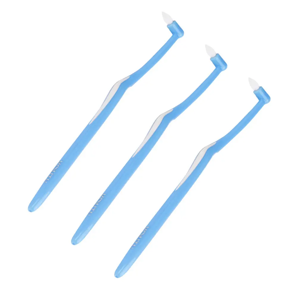 

3Pcs Orthodontic Interdental Toothbrush Food Grade PP Material Comfortable Grip Small Head Oral Care Tool Effective Toothpick