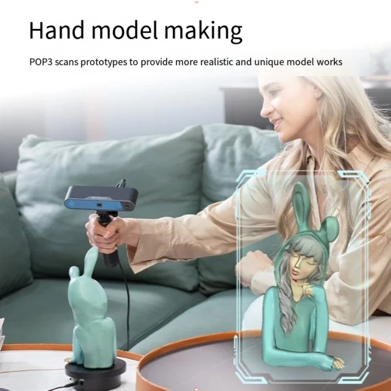 POP3 Plus 3D Scanner 3D ad alta precisione professionale a colori portatile 3D modellazione copiatrice Scanner 3D ritratto portatile