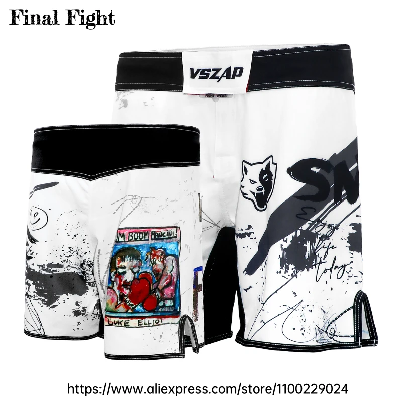 

VSZAP MMA Shorts Mixed Martial Arts Brazilian Jiujitsu MMA Pants Mens Muay Thai Boxing Gym Fitness Kickboxing Grappling Trunks
