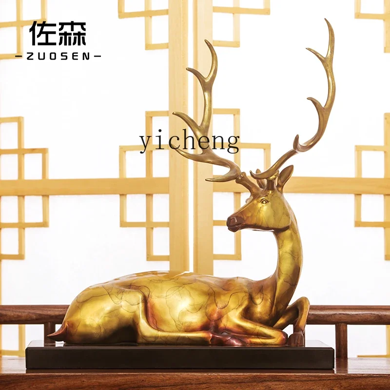 L13- copper deer ornament office living room home creative decoration housewarming opening gifts