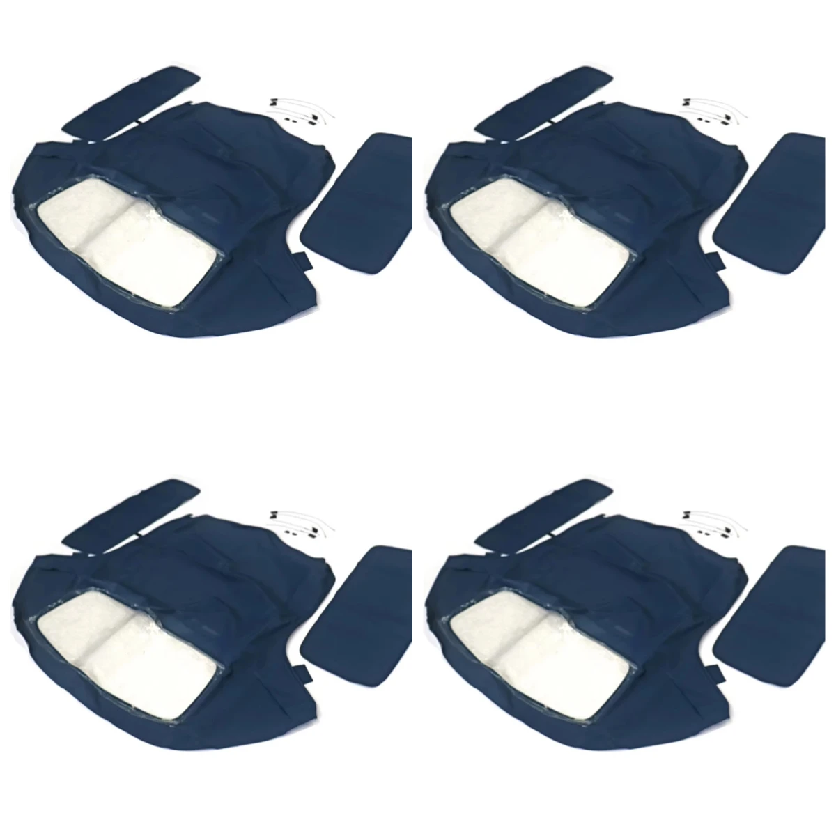 For Z3 1996-2002 Black/Blue Convertible Soft Top 54318411121/BMW3115 Plastic Rear Window