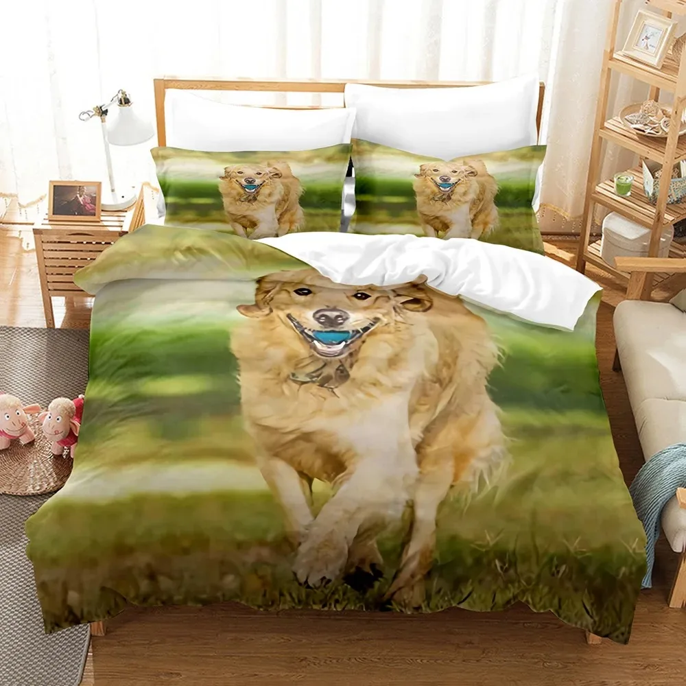 2014 Cute dog Bedding Set Single Twin Full Queen King Size Pet dog Bed Set and Teenager Bedroom Duvetcover Sets 3D Print