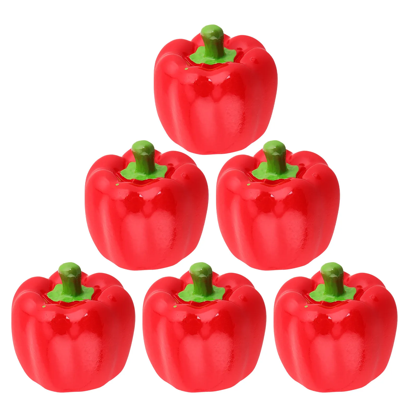 6Pcs Resin Mini Chili Pepper Decorations Lifelike Small Pepper Accessories for Micro Landscape Miniature Garden Artificial Food