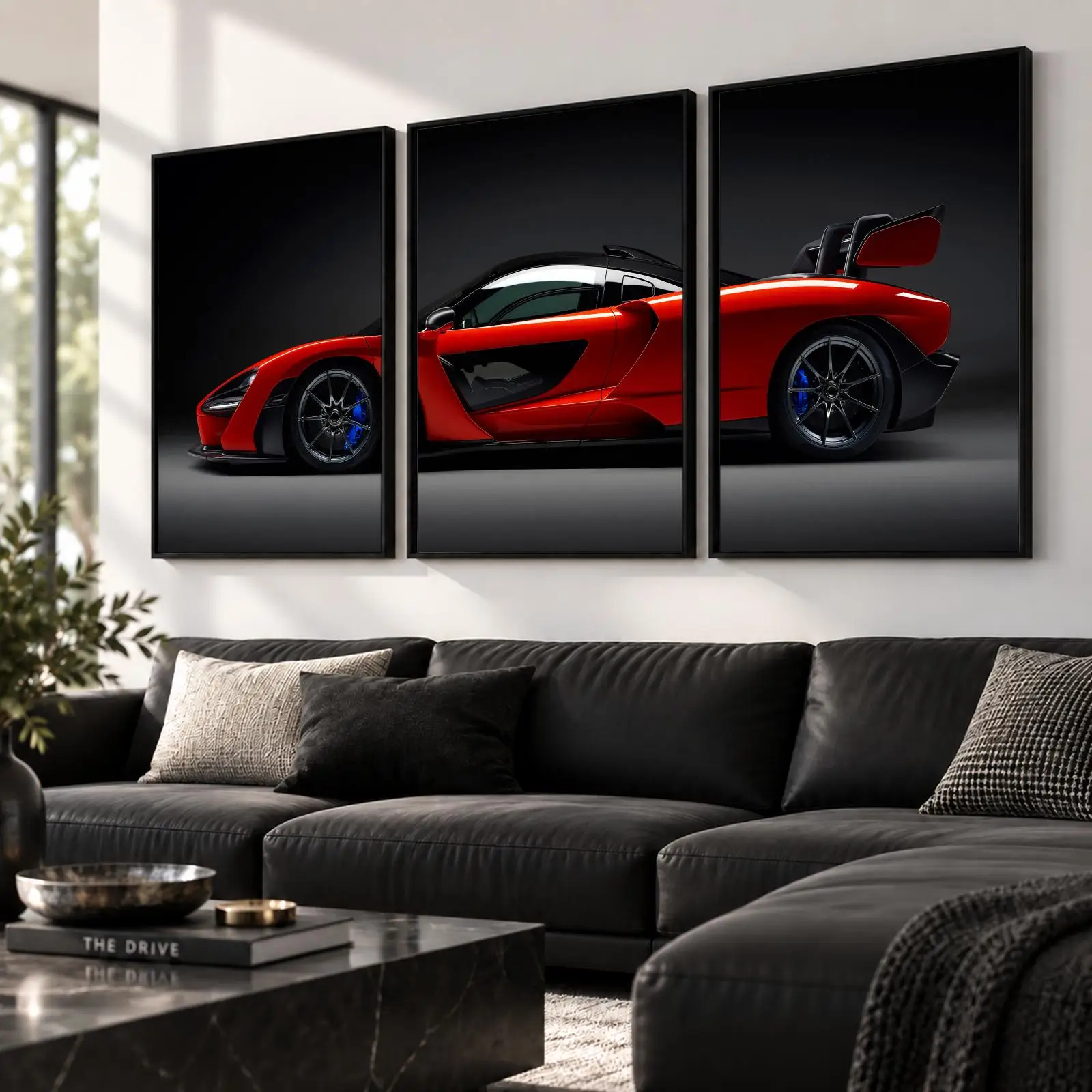 3pc Refined Sport Coupe Painting Calligraphy Canvas Poster Set Wall Art Prints for Bedroom Living Room Home Decor Gift