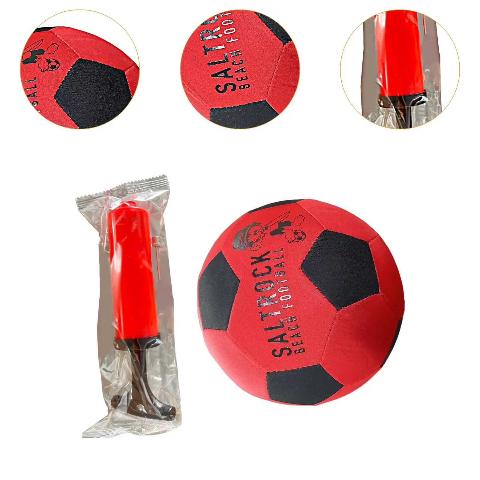 Outdoor Indoor Beach Football Ball Mini Inflatable Rubber Rugby Ball for Children Family Backyard Beach