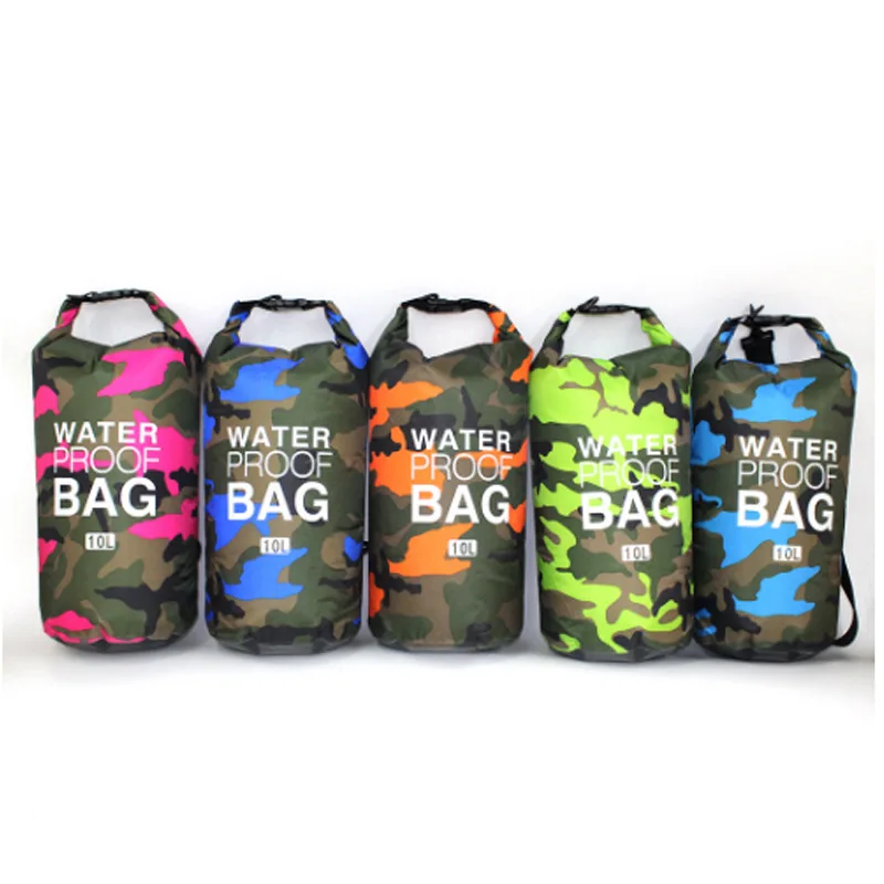 PVC Camo Treiben Wasserdichte Tasche Einzelnen Schulter Eimer Tasche Faltbare Outdoor Tauchen Leichte Lagerung Tasche