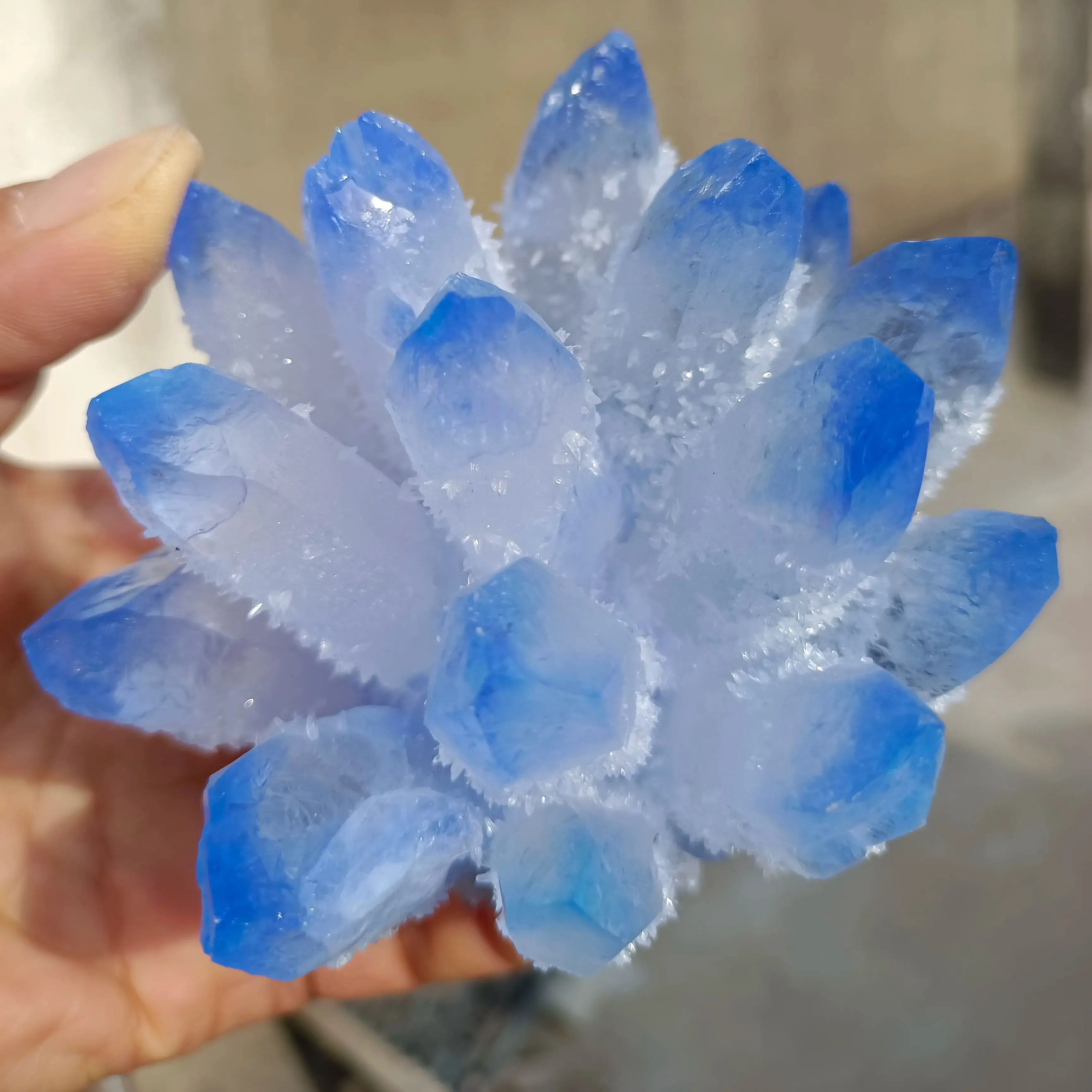 Newly Discovered Blue Phantom Quartz Clusters, Blue Crystal Clusters, Minerals, Reiki, Healing, Degaussing Clusters