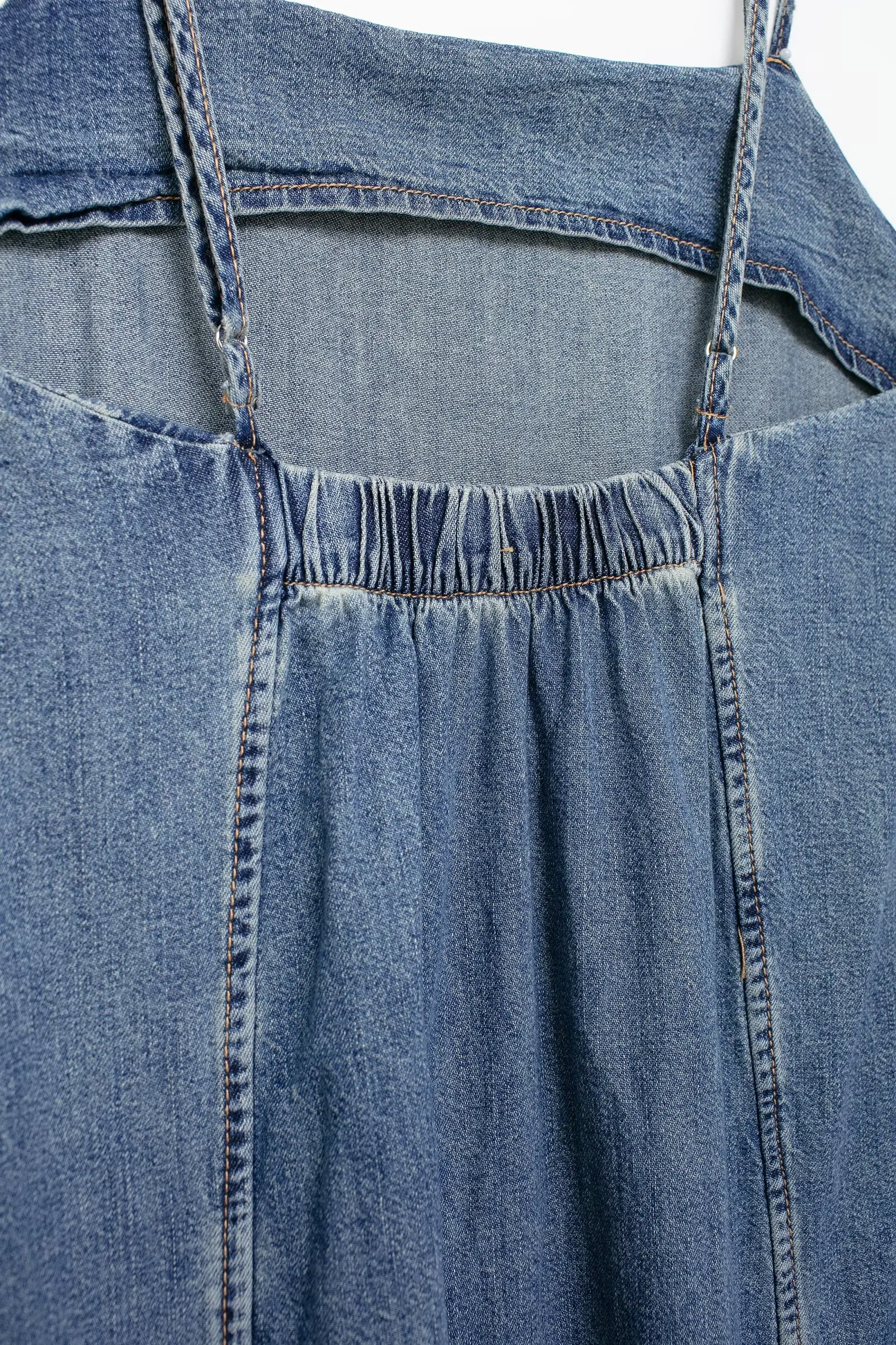 Vestido midi jeans sem mangas para mulher, moda casual chique, versão solta, retrô, novo, 2022