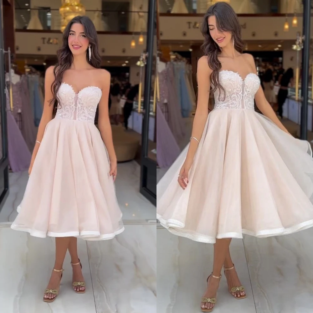 

Customized Simple Sweetheart Ball Gown Party Dresses Paillette / Sequins Organza Formal Occasion vestidos de ocasión formale sv