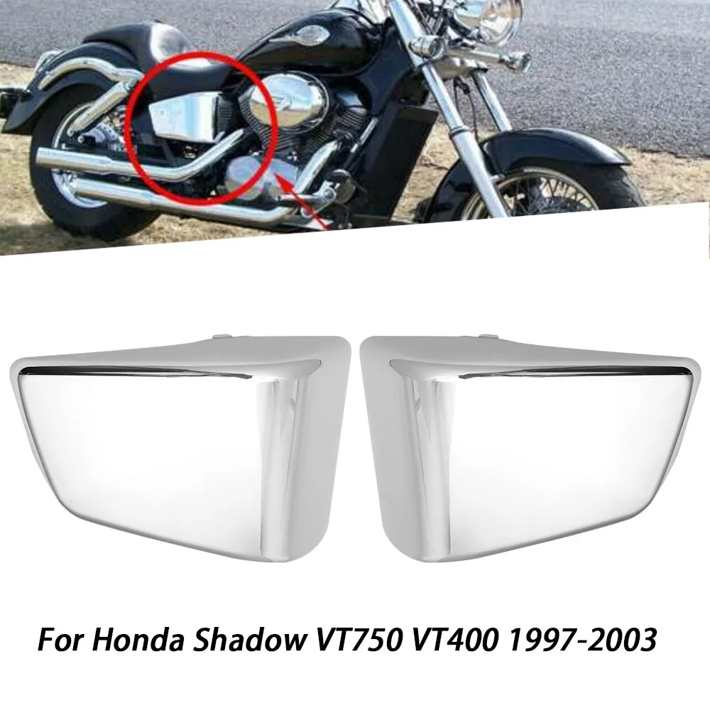 

Chrome Motorcycle Plastic Battery Side Fairing Cover For Honda Shadow ACE VT400 VT750 1997-2003