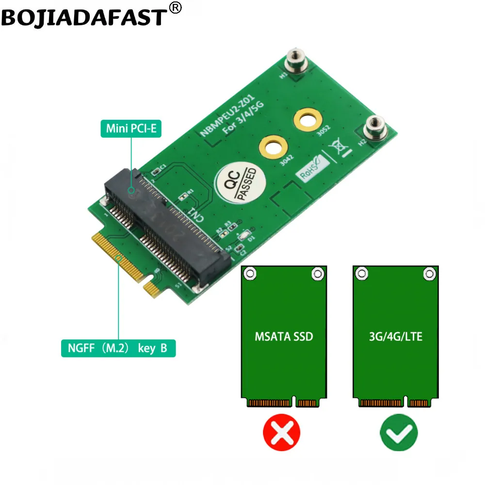 NGFF M.2 B Key อินเทอร์เฟซ Mini PCI-E MPCIE อะแดปเตอร์ไร้สายการ์ดไม่มีซิมสล็อตสําหรับ 5G 4G 3G LTE GSM โมดูล