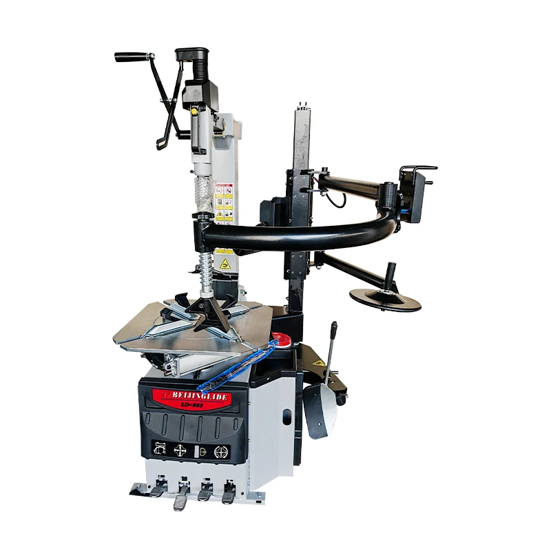 Multi Functional Tire Changer With Right Auxiliary Arm Three Point Auxiliary System Labor Saving Pressure Bar for Efficient