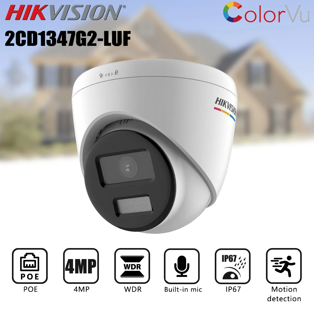 

HIKVISION DS-2CD1347G2-LUF Smart IP cameras 4MP|IP67|24/7 colorful imaging|512 GB SD card | Human and Vehicle Detection