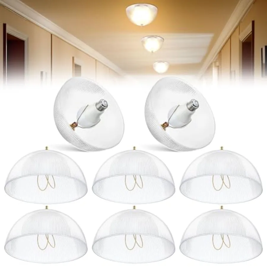 

Pack Clip On Lamp Shade " DIA x 1/" Height Light Cover for A Type Bulb Lamp Cover for Deco Exposed Bare Bulb Fixture Acrylic Do