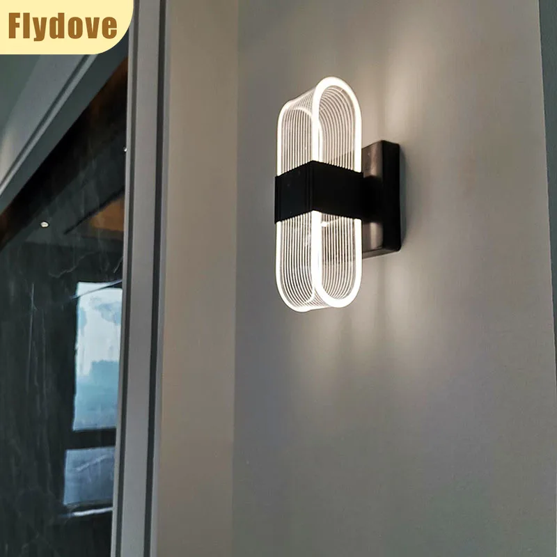 

Nordic LED bedroom wall light super bright luxury creative living room staircase hotel corridor atmosphere bedside home lighting