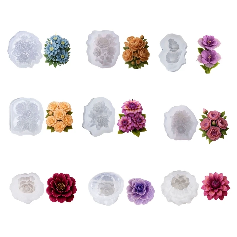 3D Flower Mould, Detailed Raised Blossom Soap Making Mould for Decorative Candle-Making and Repeat Craft Projects