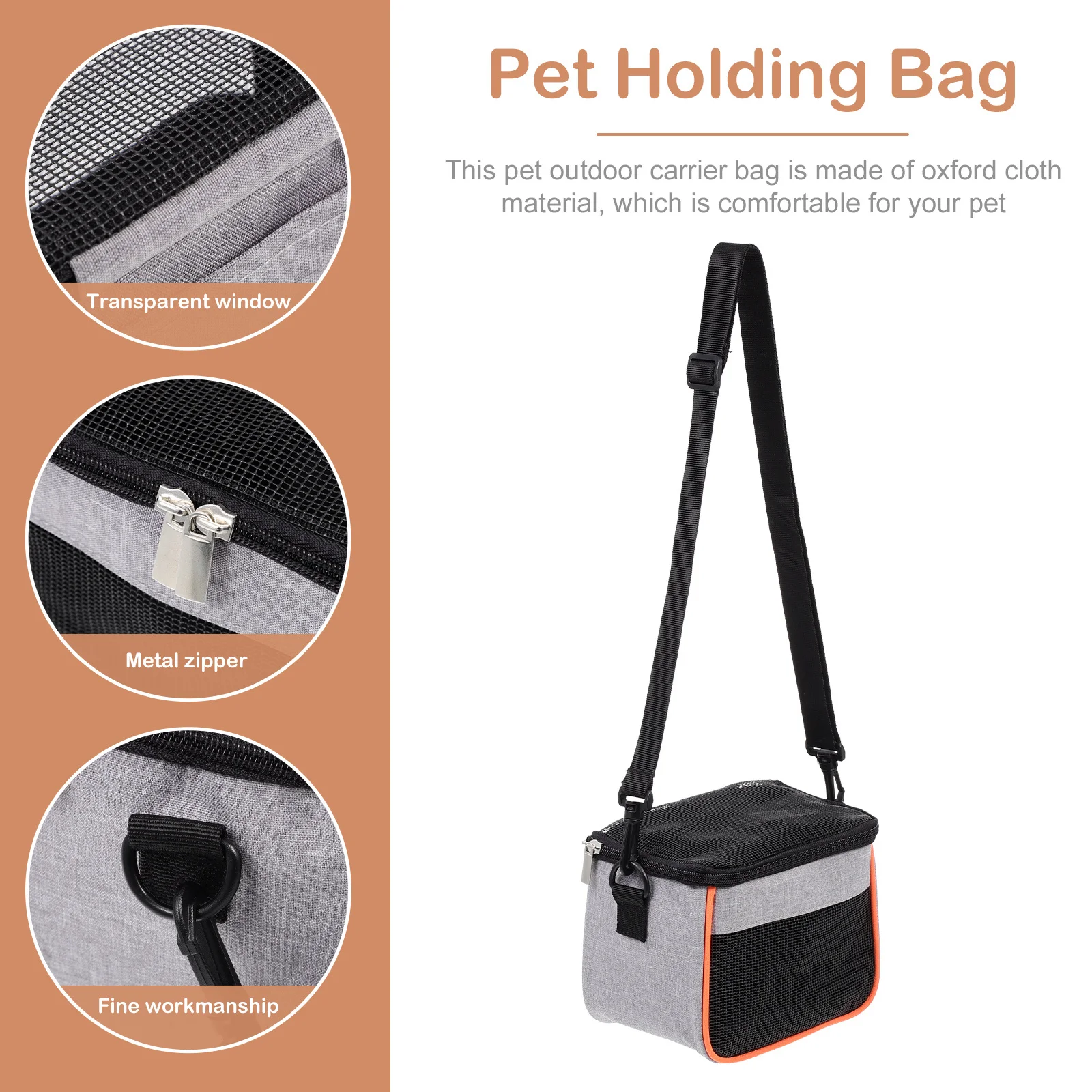 

Oxford Cloth Pet Carrier Bag Portable Lightweight for Small Animals Hamster Guinea Pig Rat Travel Hiking Shopping Outing