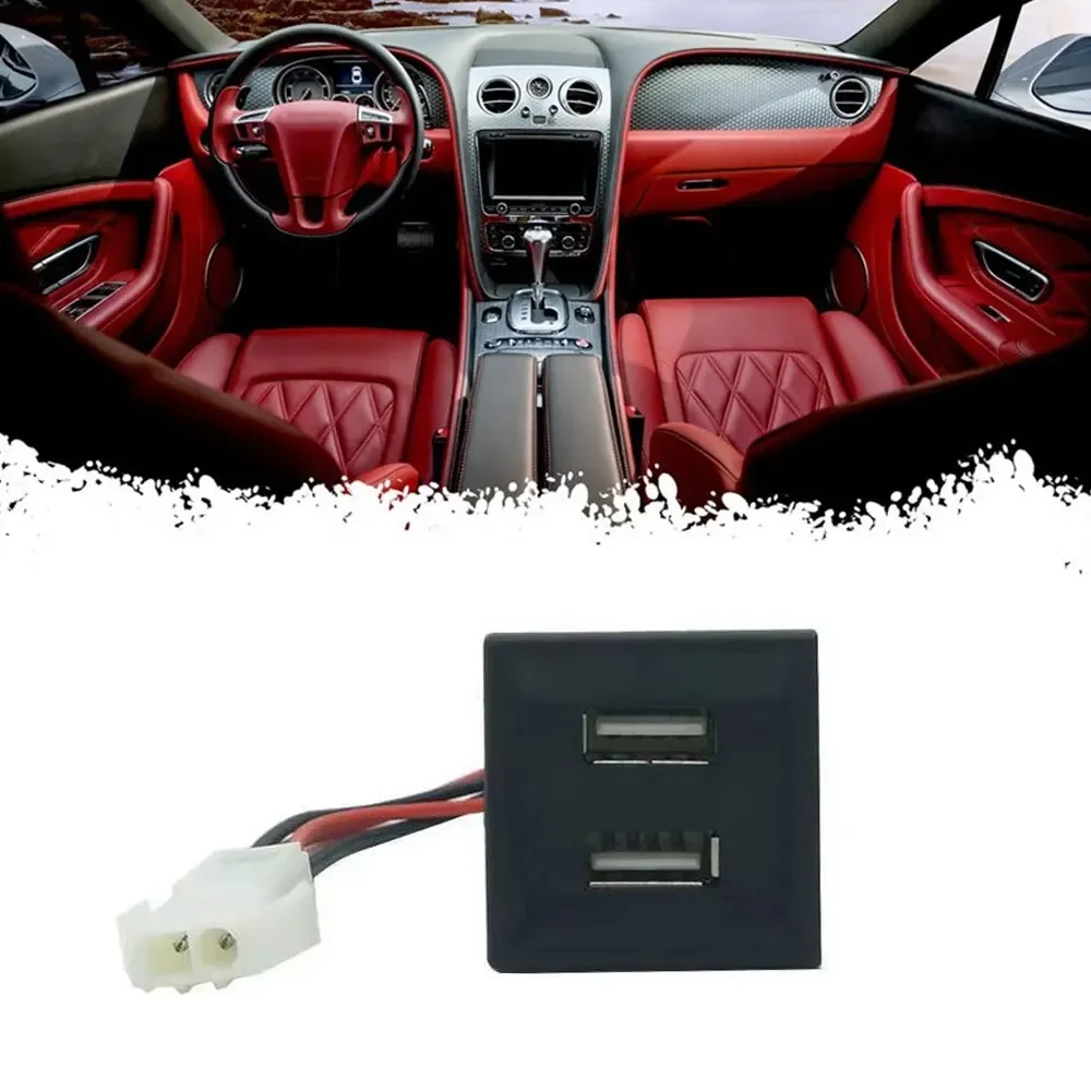 

1Pc Car 12V Dual USB Charger Adapter Socket Phone Charger for ASR Dash Blank Switch Accessories for VW T5 Transporter 2003-2009