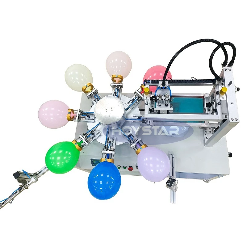 automatic clip 4 sides balloon printing machine screen printer