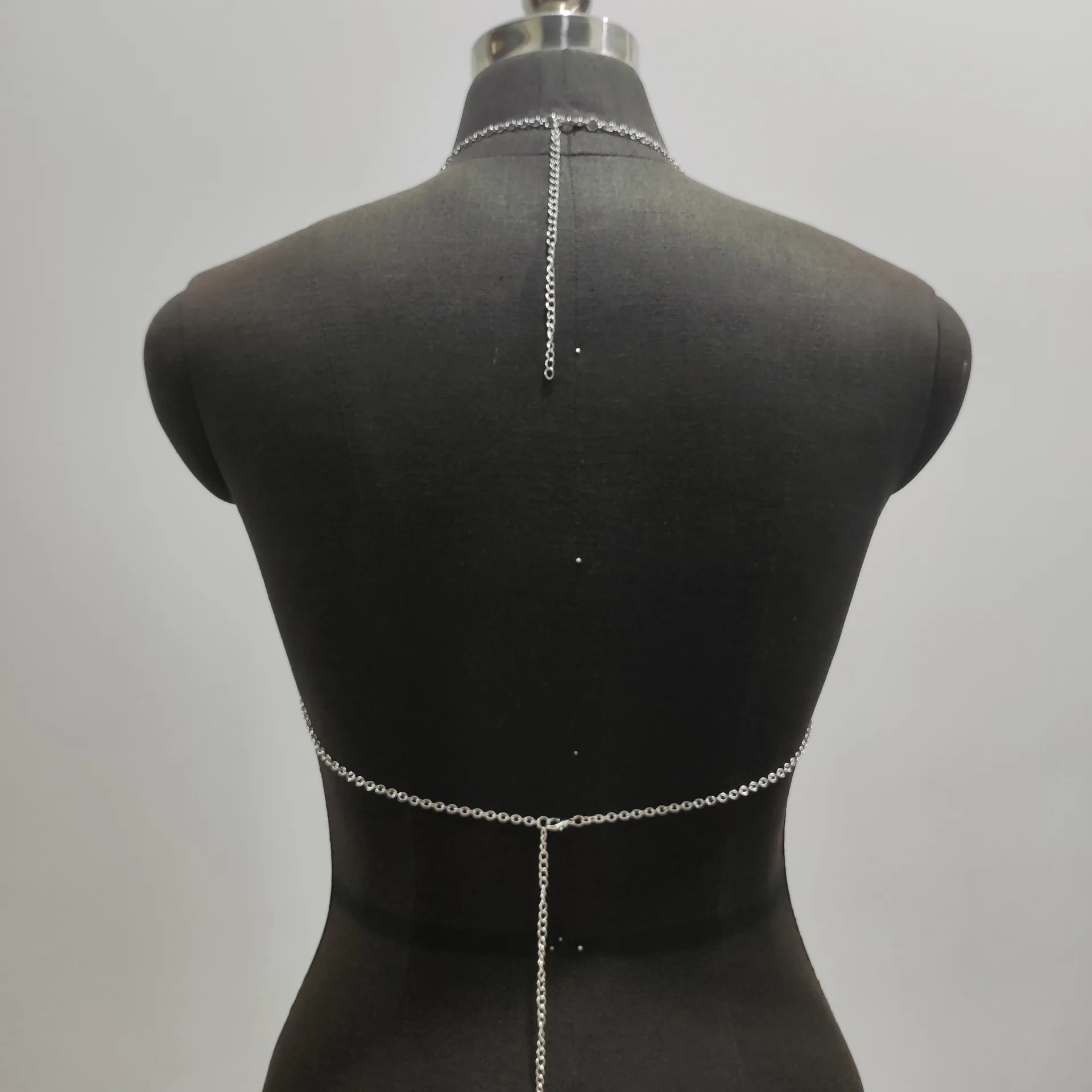 New Acrylic Handmade Bead Chest Chain Hollow Camisole Vest For Women'S Beach Party Sexy Multi-Layer Bead Decoration