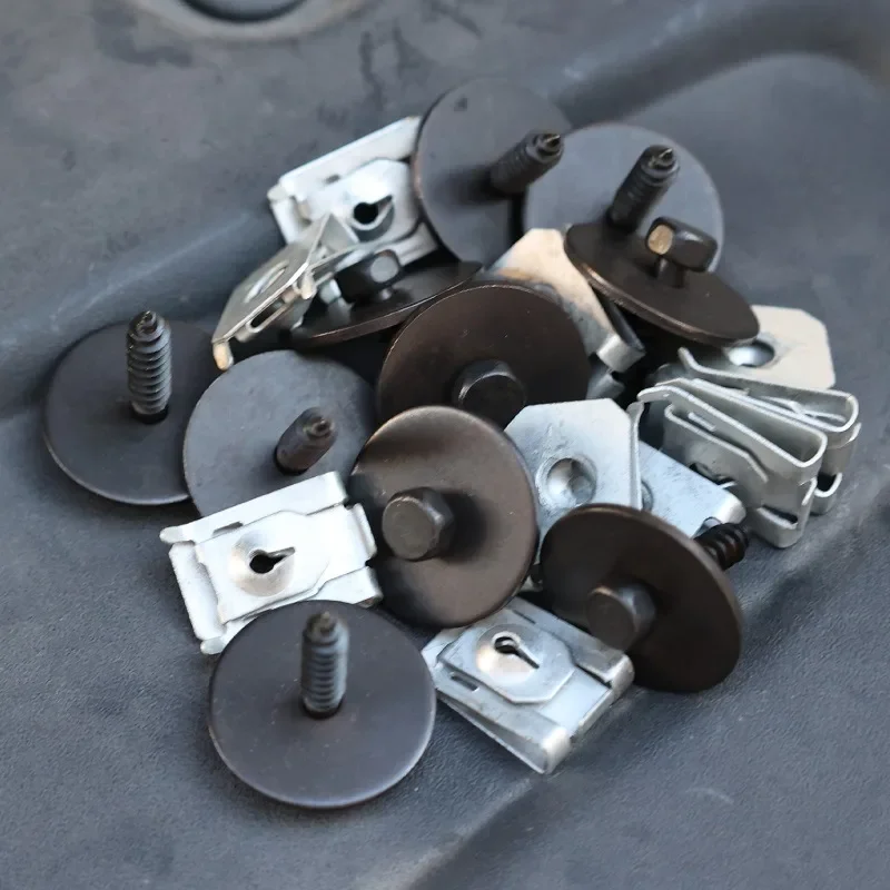 2-16PCS Car Bumper Cover Fender Liner Splash Shield Screw and Self-Locking U-Nut Kit for BMW 07146951655 Auto Repair Parts