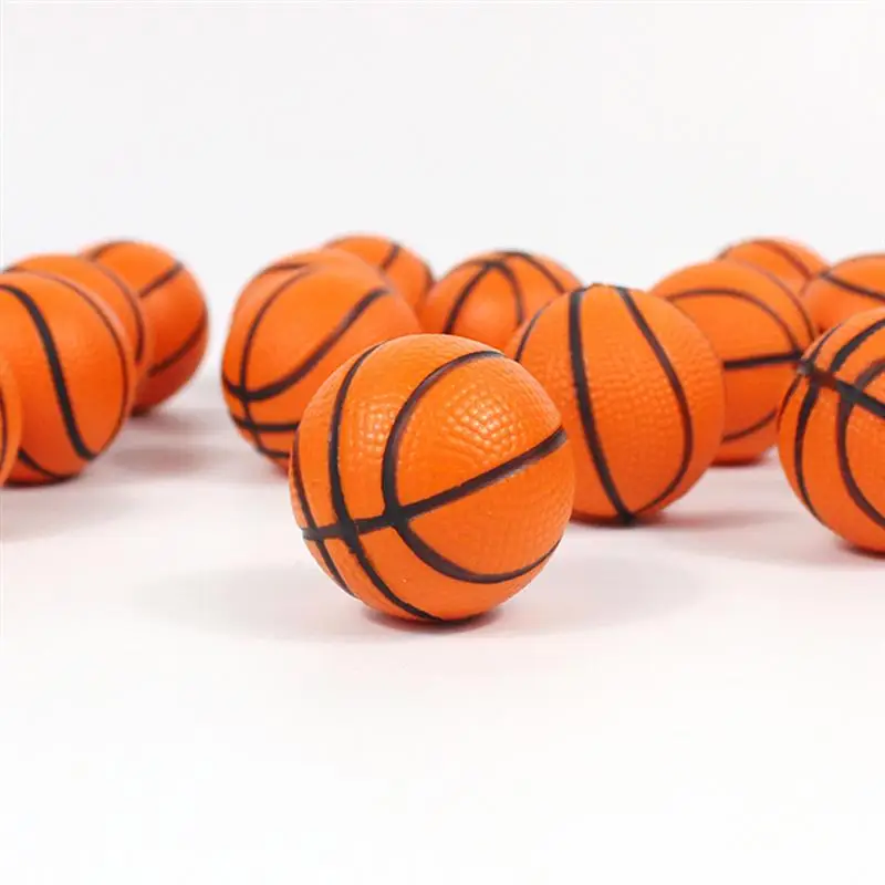 6-20Pcs Children Mini Soft PU Basketball Toys Anti stress Relief Ball Soft Foam Rubber Squeeze Balls Motion Toys Birthday Gifts