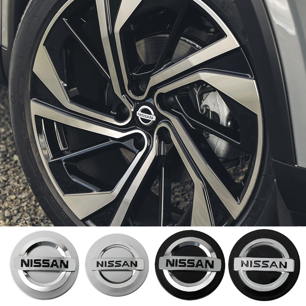 4 pçs 54/60mm centro da roda do carro hub caps jantes capa logotipo para nissan x-trail qashqai nota juke sentra patrulha folha tiida acessórios