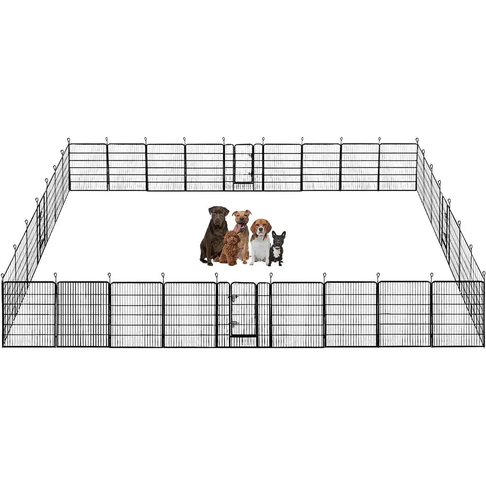 

Sturdy 40 Metal Dog Exercise Pen with 32 Panels, Rust-Resistant, Easy Setup, Suitable for Indoor and Outdoor Use