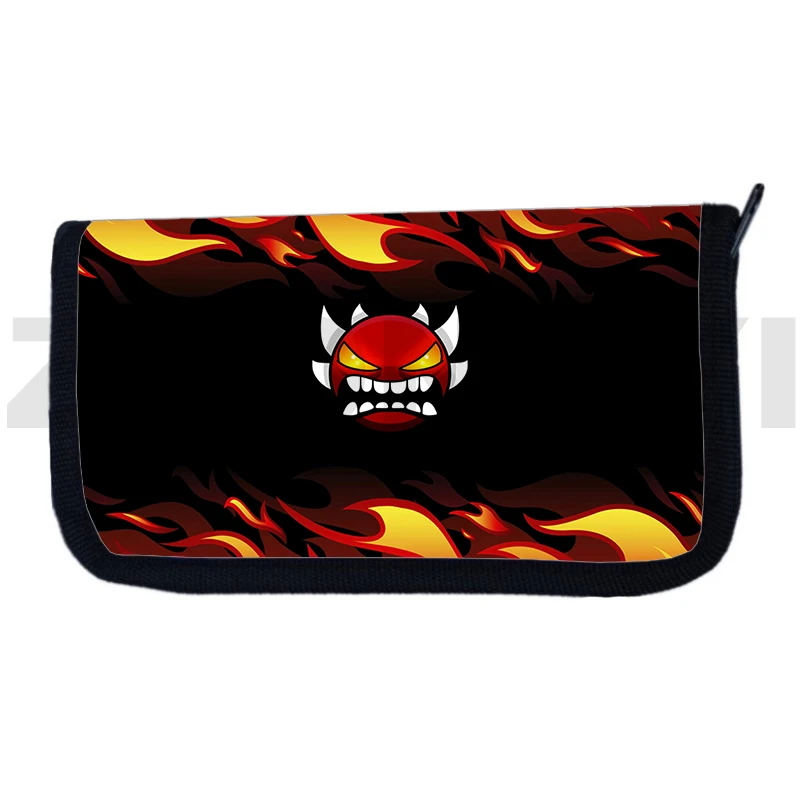 2023 New Angry Geometry Dash 3D Wallet Cartoon Cute Wallet for Girls Ladies Money Purse Mens Anime Cash Bags Clutch Money Bag