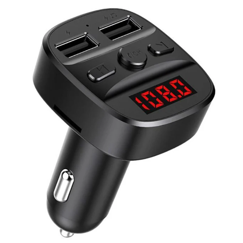 T60 Car Dual USB Charger Bluetooth 5.0 FM Transmitter Car Audio MP3 Player TF Card Car Kit 3.1A Car Fast Charge