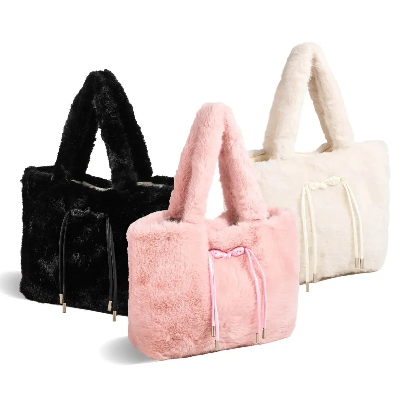 

Сплошная цветная плюшевая сумка-тоут, мягкая легкая сумка большой вместимости, темпераментная сумка на плечо с лентой, женская квадратная сумка, новинка