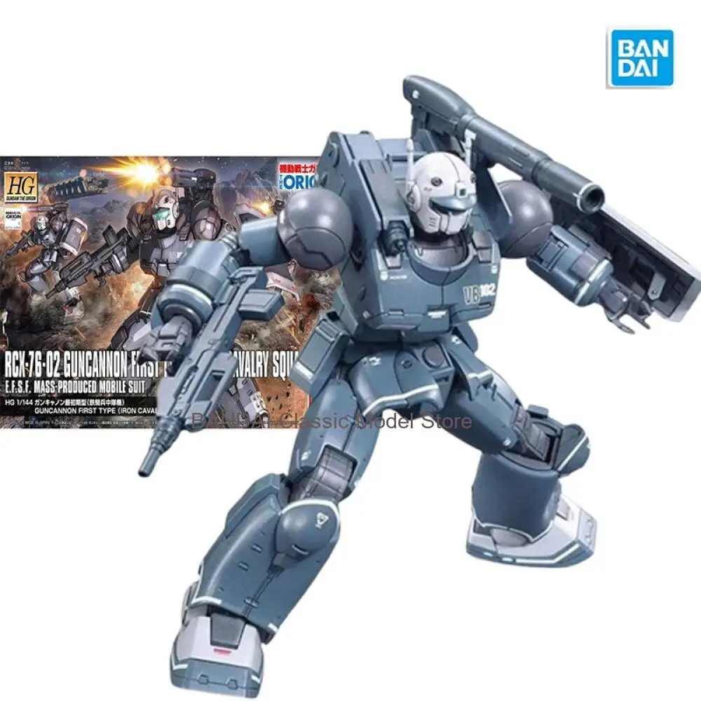 

Original Bandai HG 1/144 RCX-76-02 GUNCANNON FIRST TYPE IRON CAVALRY SOUANRON anime character assembled model toy gift