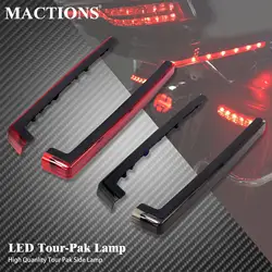 Motorcycle Red/Smoke LED Tour Luggage Accent Side Panel Light For Harley Touring FLHR FLHX Road King Street Road Glide 2006-Up