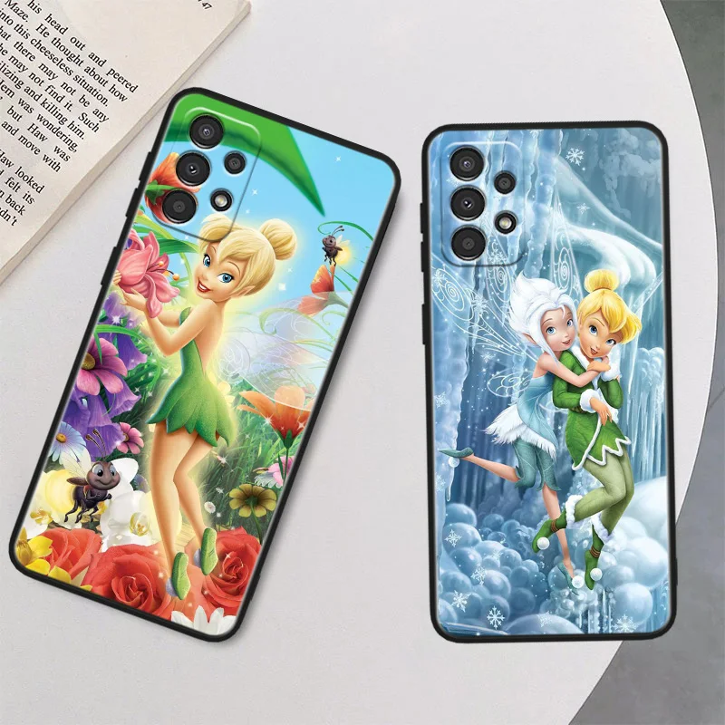 Disney Tinkerbell princess Phone Case For Samsung A22S A22 A21S A14 A13 A12 A11 A04S E A03S A02S A01 Core Black Soft Cover