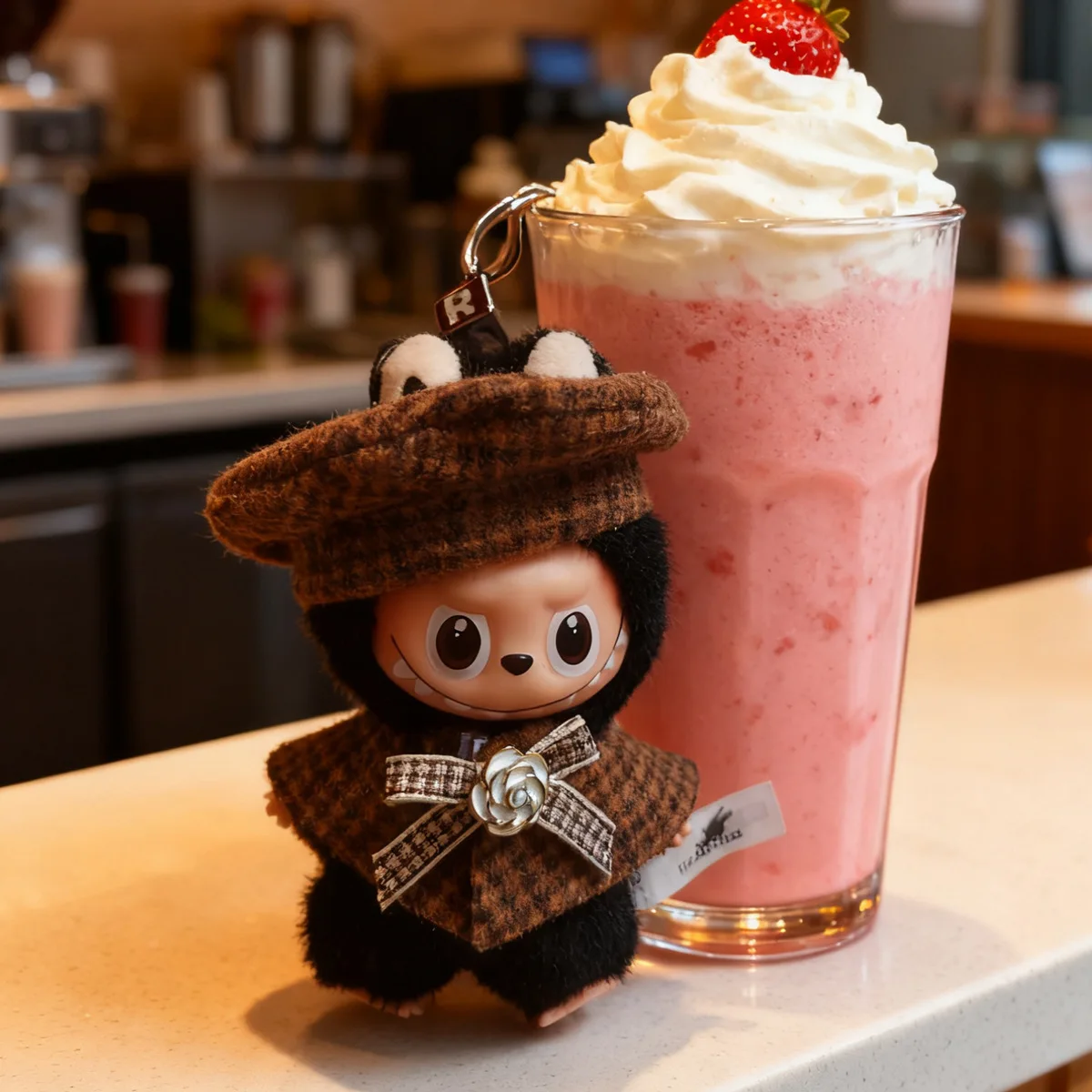 

Для 10 см милая кукла Лабу, изысканная одежда, коричневый комплект из 2 предметов, одежда Labubu, куклы 4,0, плюшевые игрушки, декор своими руками, мини-аксессуары