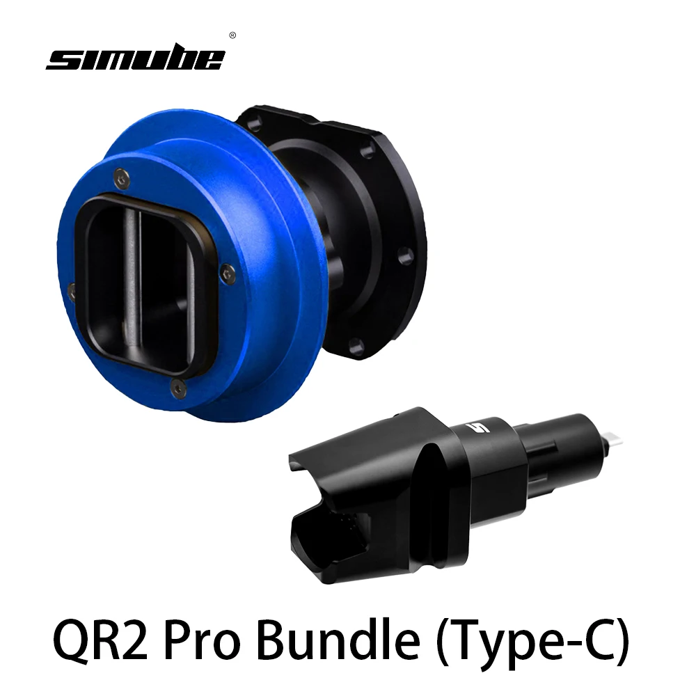 Pacote Simube QR2 Pro (Tipo C) de liberação rápida para Fanatec QR2 Pro Wheel-Side e QR2 Base-Side (porta tipo C) em estoque