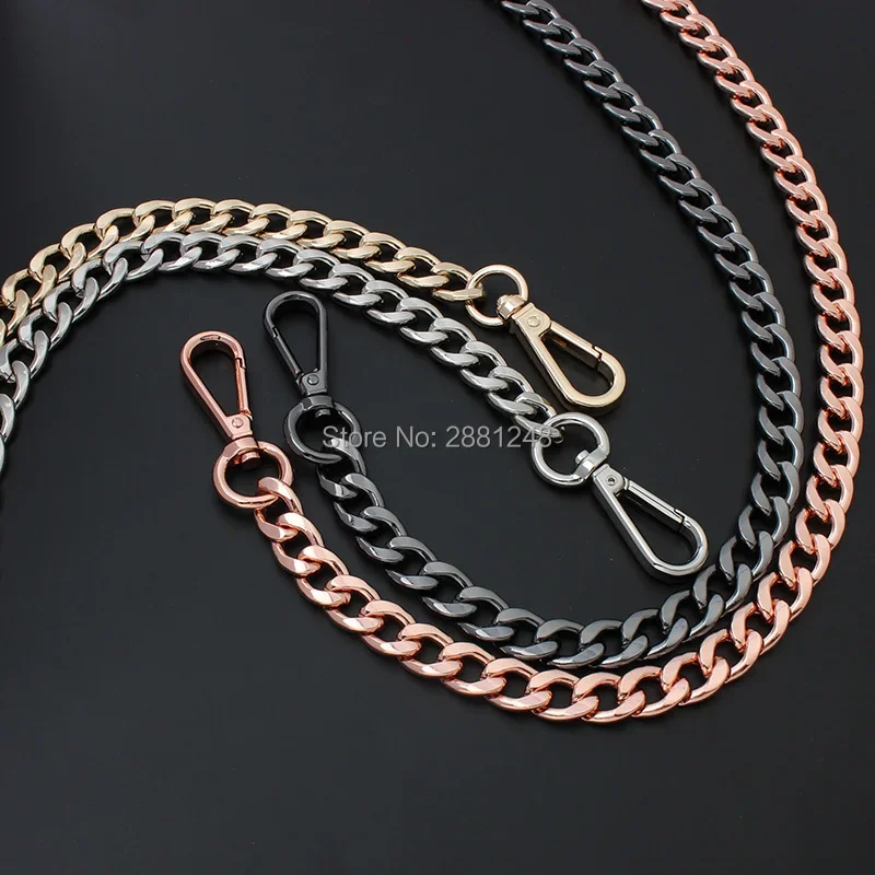 1-5pcs 12mm Width High Quality Plating Cover Wholesale Chains Bags Purses Strap from rose gold Accessory Factory Directly Hard