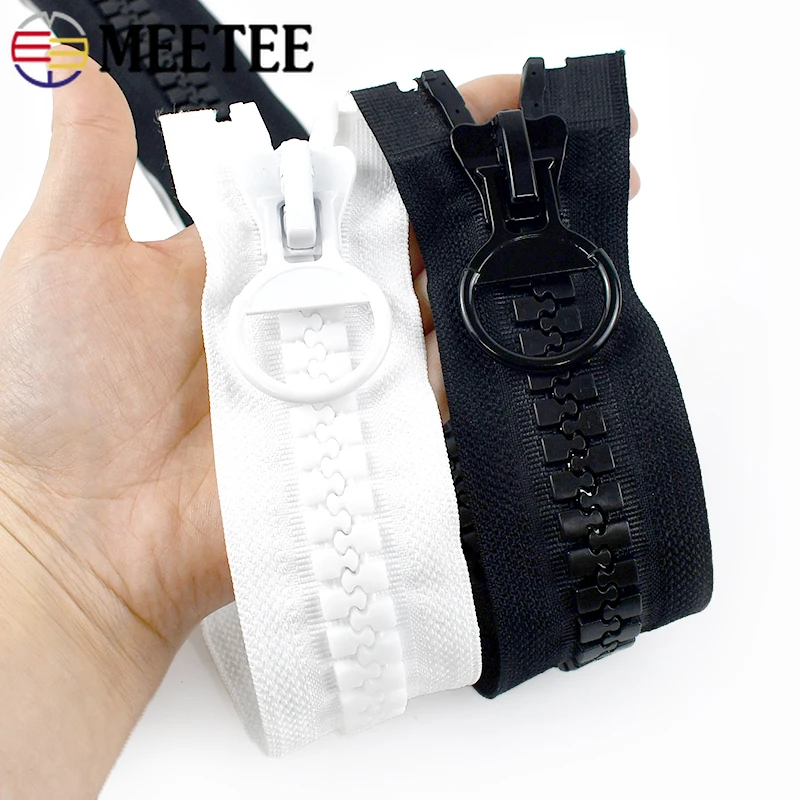 1Pc Meetee 20# Giant Zipper 75-150cm Resin Zippers Extra Large Zips for Tent Jacket Double Slider Zip Sewing Closures Accessory