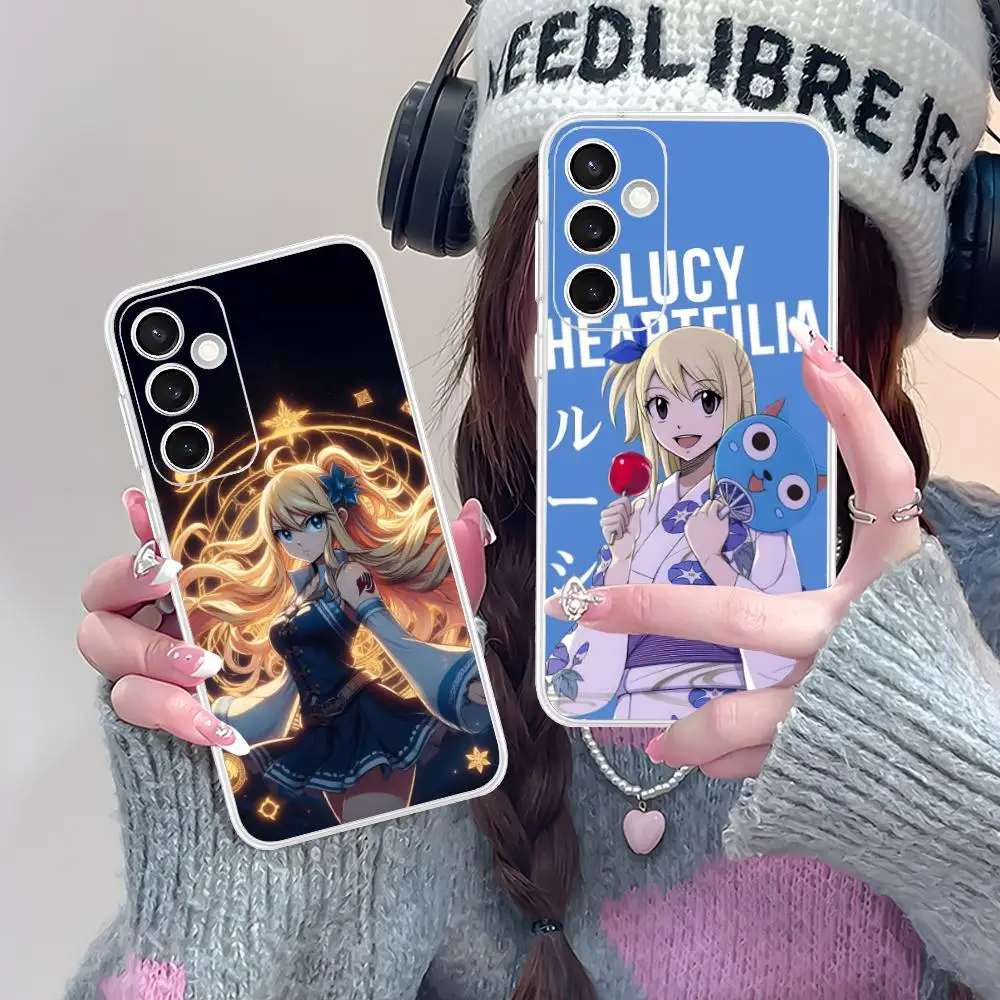 

Чехол для мобильного телефона Fairy Tail Lucy для Samsung Galaxy S25 S24 S23 S22 S21Plus FE Ultra Clear Colorful Cover Luxury Cover