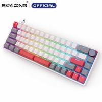 SKYLOONG Mechanical Keyboard SK61 GK61 Upgraded Version GK6+ Of Knob Gamer RGB Optical Hot Swappable Wired Mini Gaming Keyboards