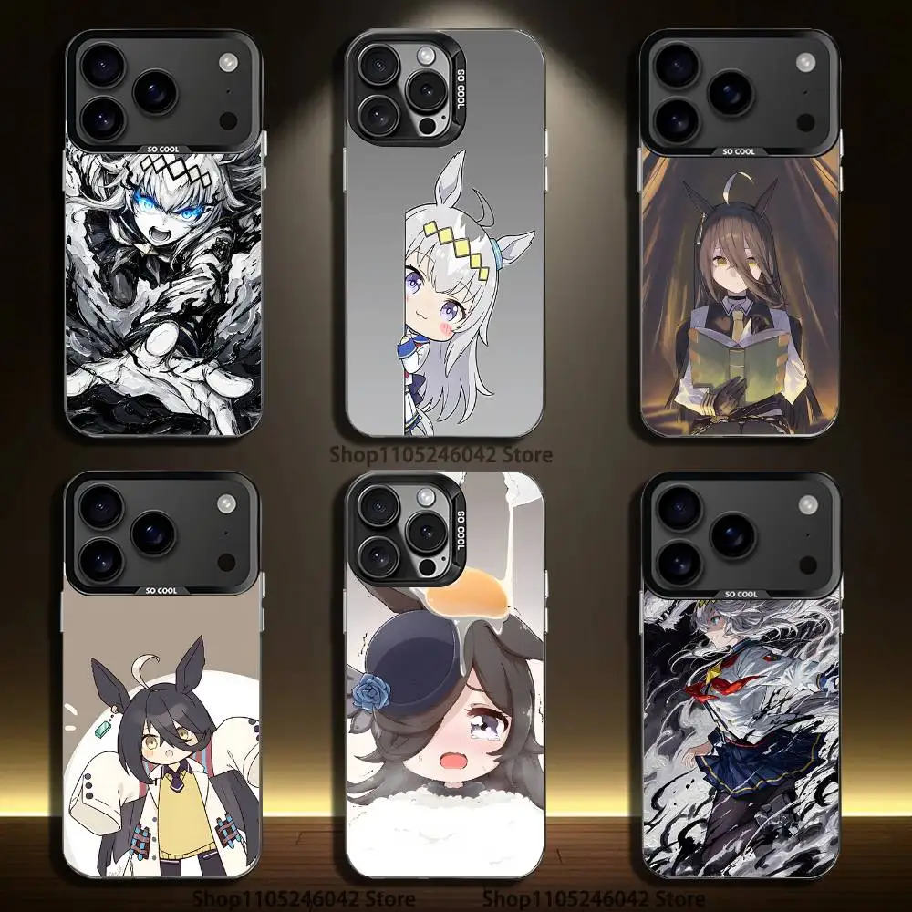 

P-Pretty Anime D-Derby Cute For iPhone 17,16,15,14,13,12,11,Pro,MAX Black Candy Matte Cover