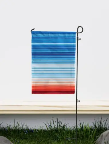 Global Climate Warming Stripes Garden Flag