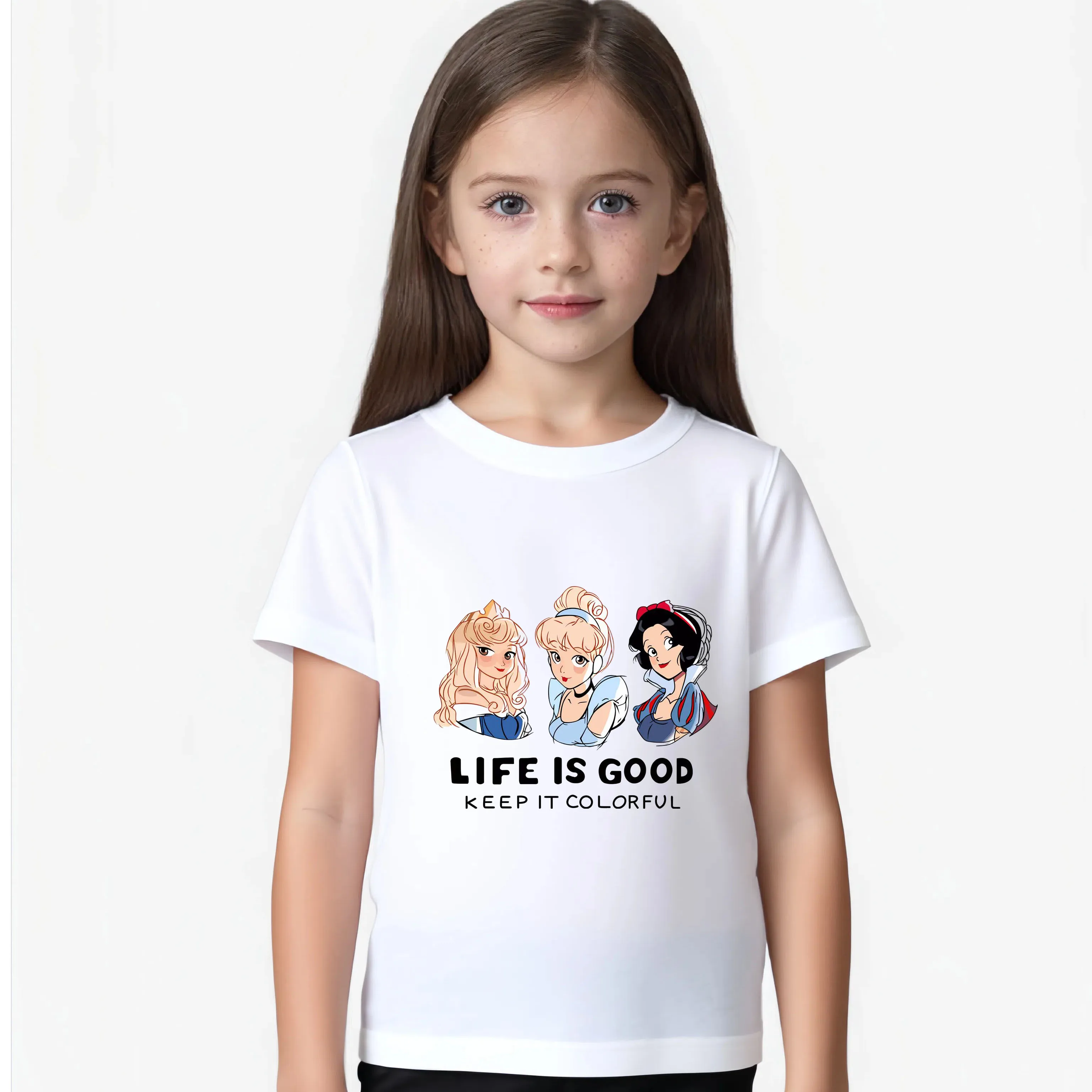 

Disney Children Boys Girls T Shirt Clothes Tops Children's Clothing Short Sleeve Summer Cute Birthday Gifts Hello Kitty Clothes