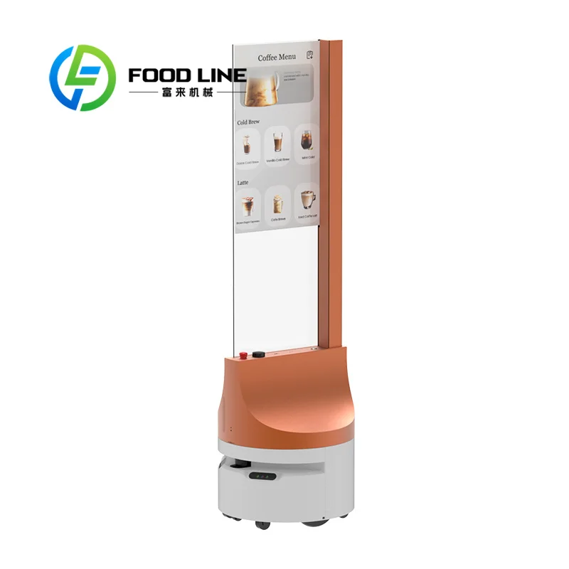 Transparent OLED Advertising Robot Wheeled Cruise Type For Commercial Center Scenic Spot Brand Content Play And Publicity Work