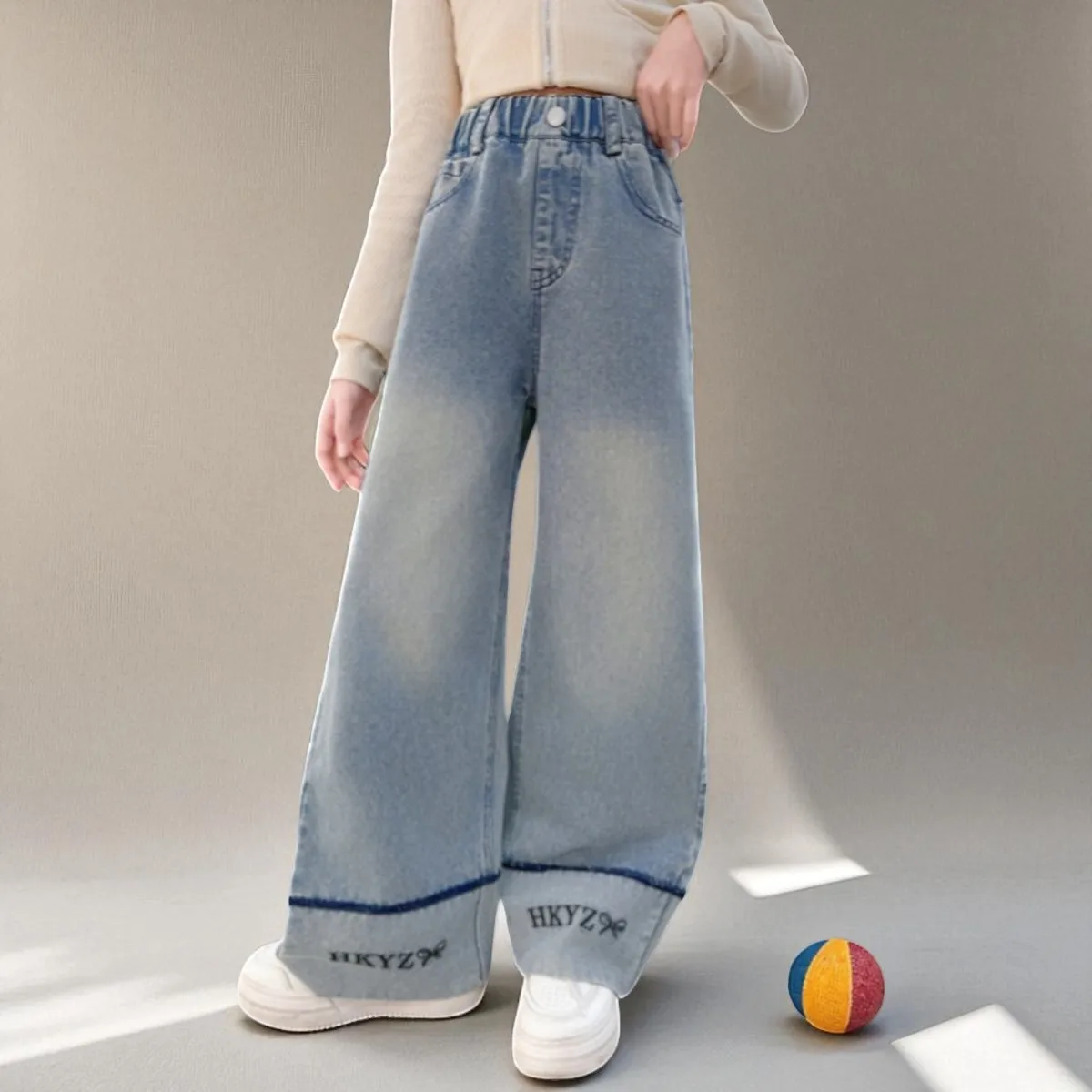 

Kids Girls Jeans Girls Trousers Back to School Outfits Teens Streetwear Girl Denim Pants Children Toddler Clothes 8 12 13 Years