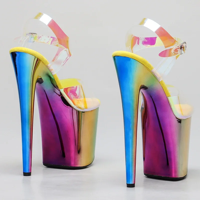Leecabe 20cm/ 8inches TPU upper  fashion sexy  platform high heel   sandals stripper heel  pole dance shoes